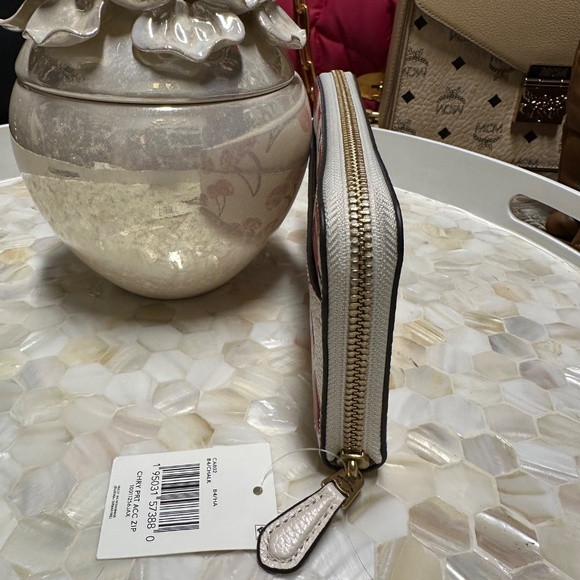 NWT Coach Retail Cherry Large Accordion Zip Wallet Gorgeous! - Picture 4 of 10